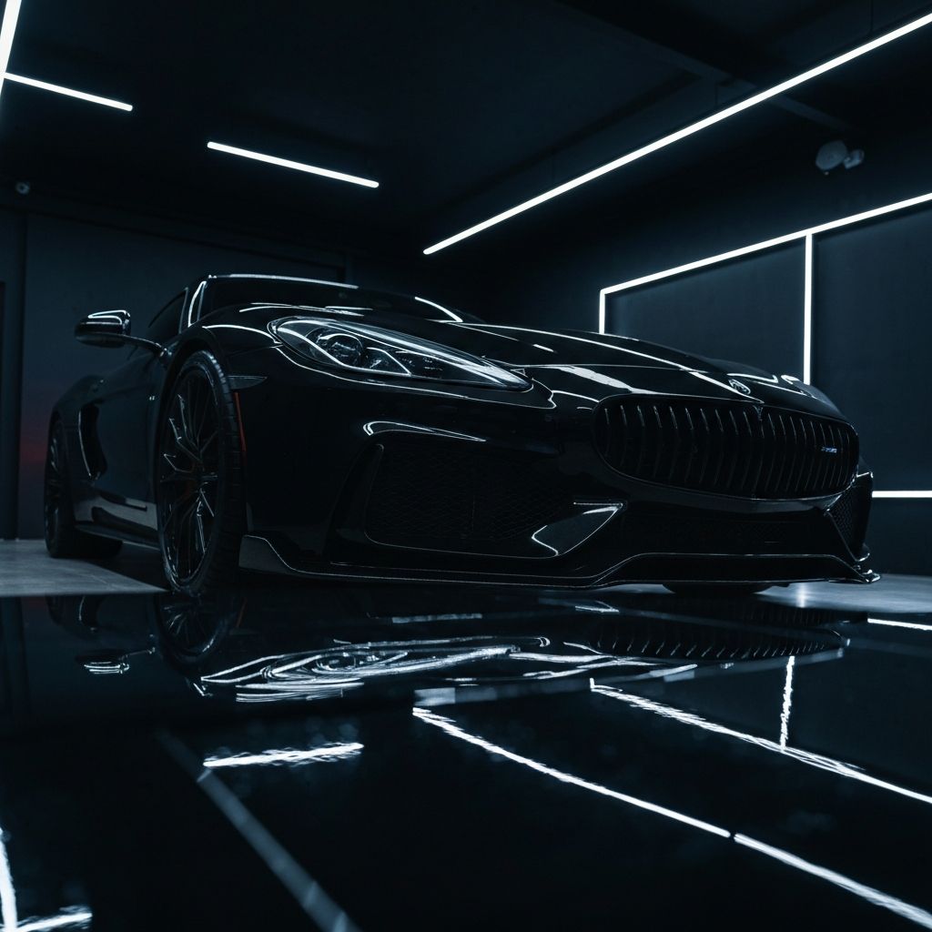 Freshly detailed luxury car